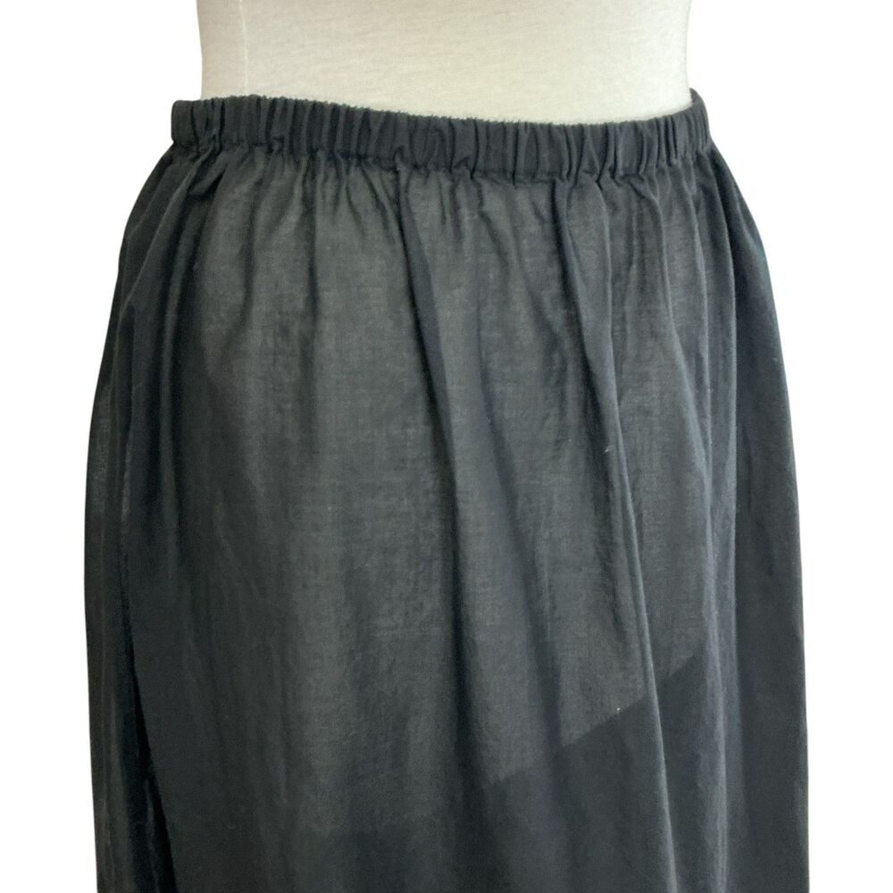 Gudrun Sjoden Petticoat Skirt M Black Eyelet Embroidery Ruffled Organic Cotton - Picture 5 of 10